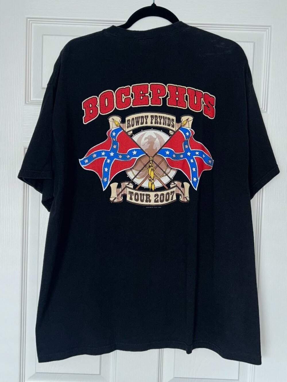 Hank Williams Jr Shirt XL Bocephus Rowdy Frynds Tour 2007 Delta Pro Weight - Picture 2 of 9